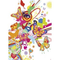 FOTOTAPET RAINBOW FACE 429