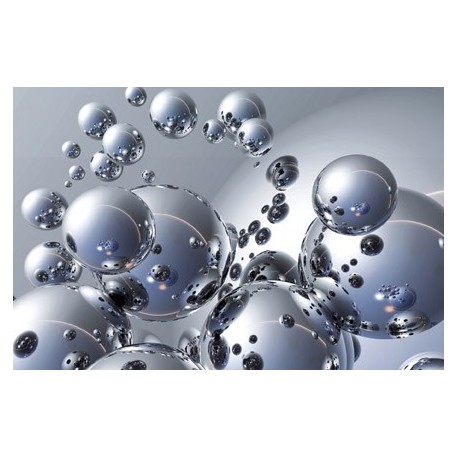 POSTER SILVER ORBS  664